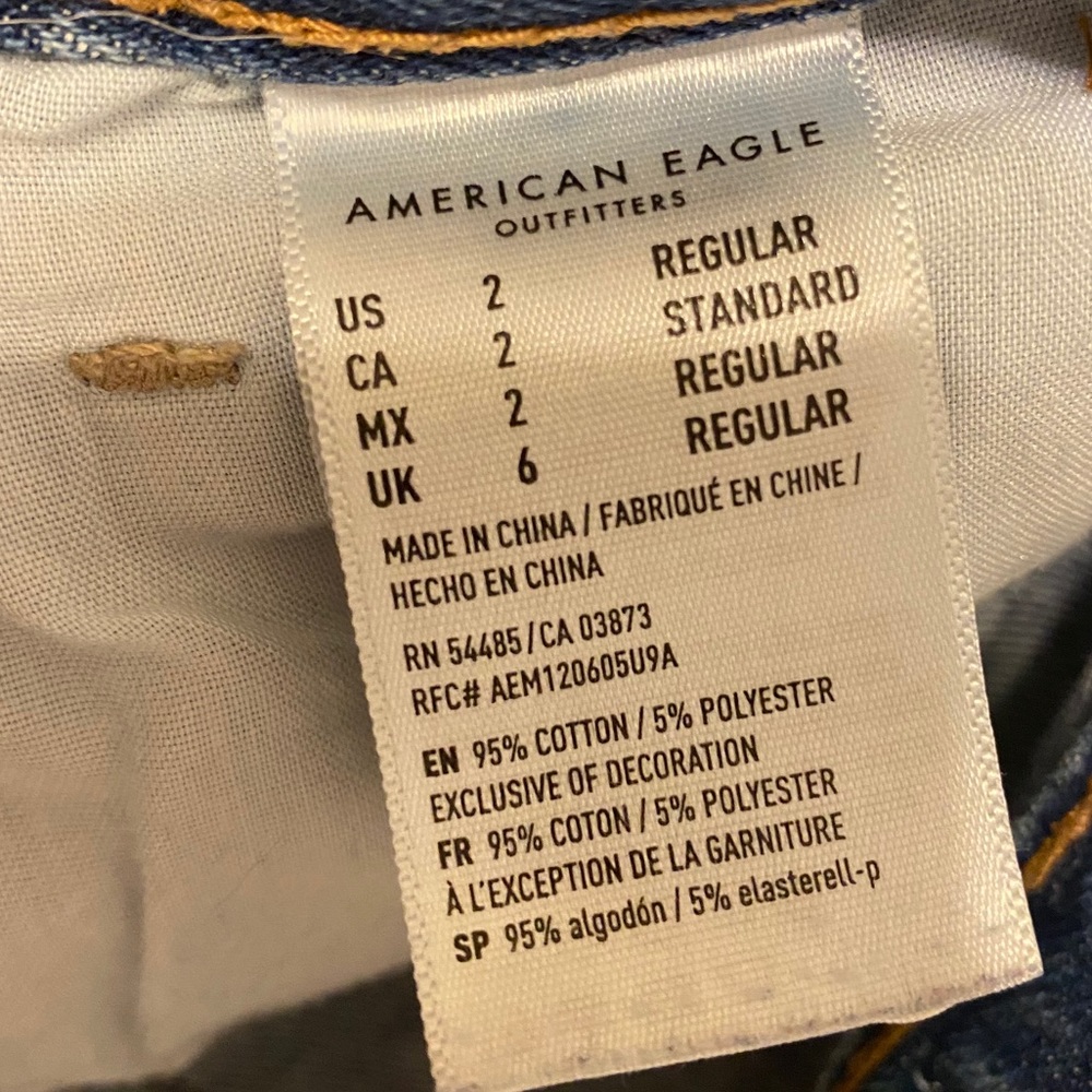 AE High Rise Ripped Mom Jeans - Picture 2 of 8